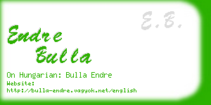 endre bulla business card